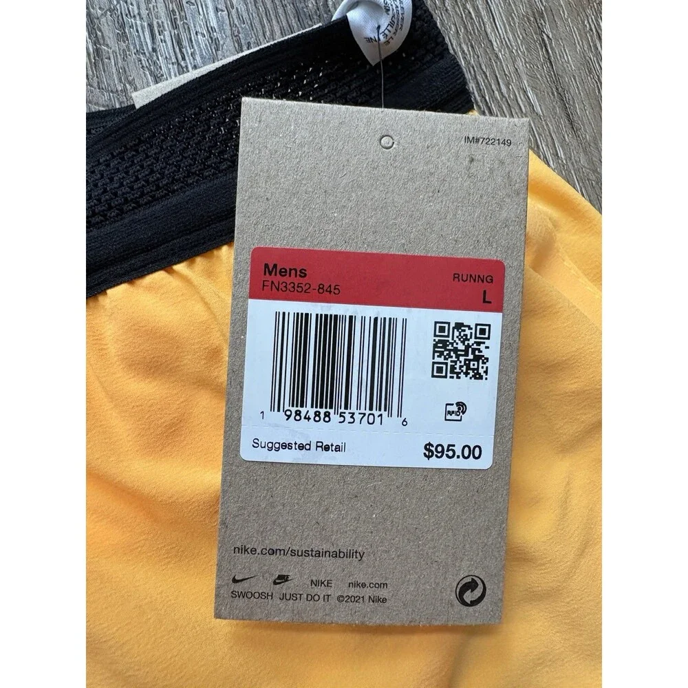 Nike Aeroswift ADV Dri-Fit 4” Brief Lined Running Shorts Orange Sz L FN3352-845